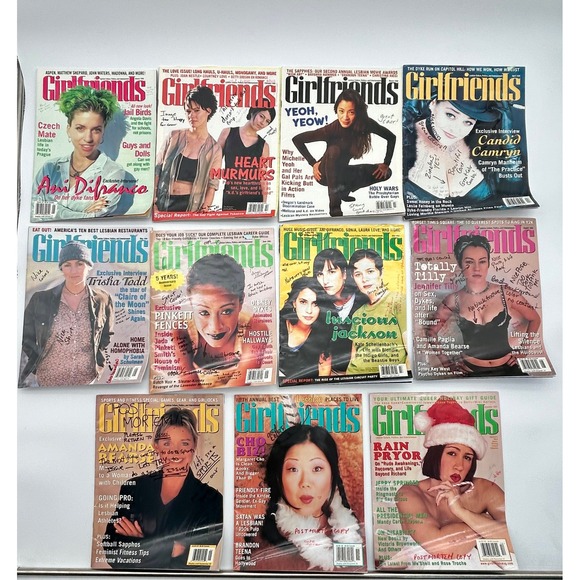 Lot of 11 Girlfriends Magazines 1999 Issues‎
